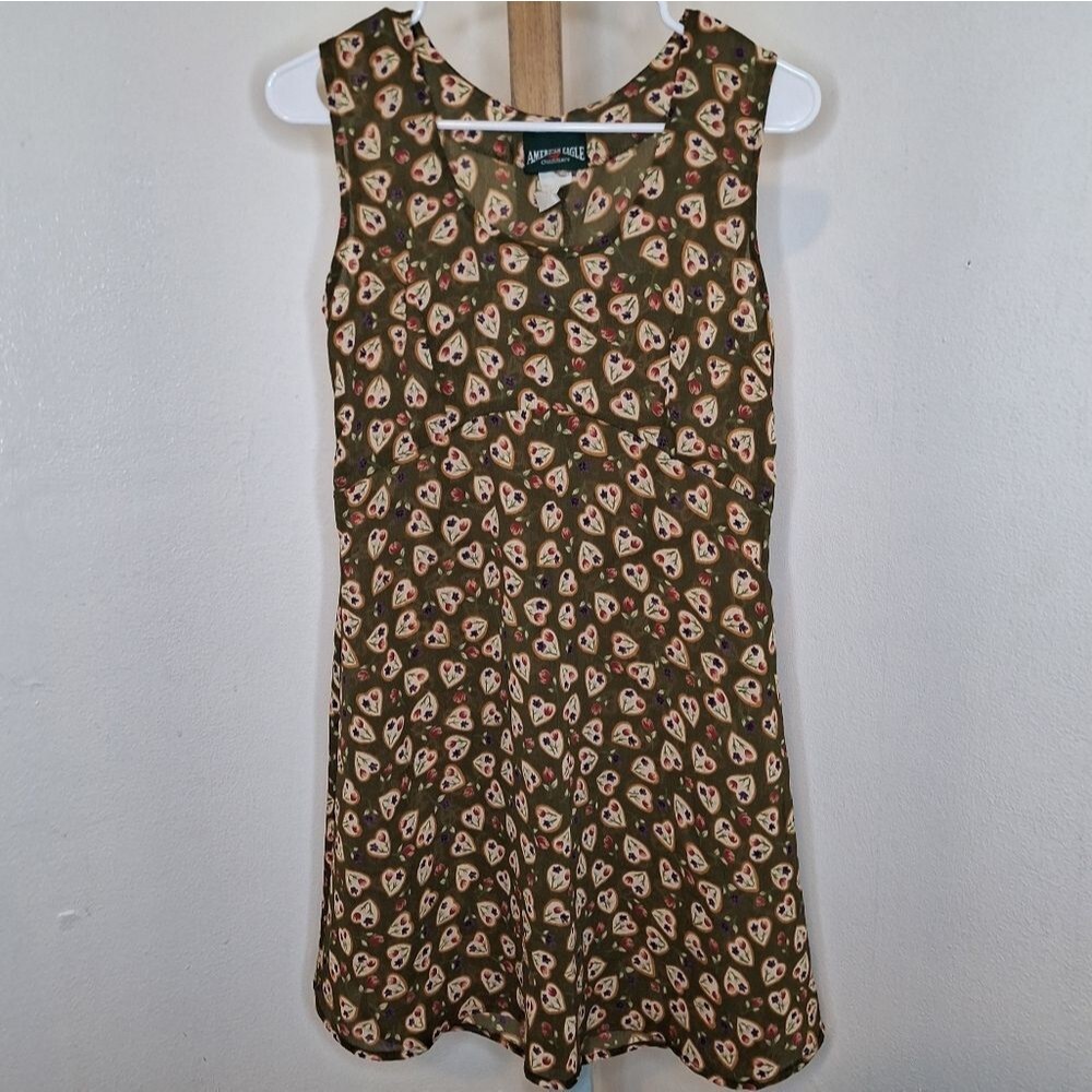 Vintage American Eagle Sheer Floral Dress Size Small